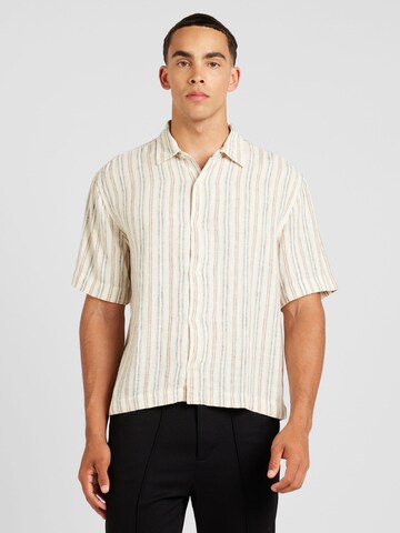 Abercrombie & Fitch Regular fit Overhemd in Beige: voorkant