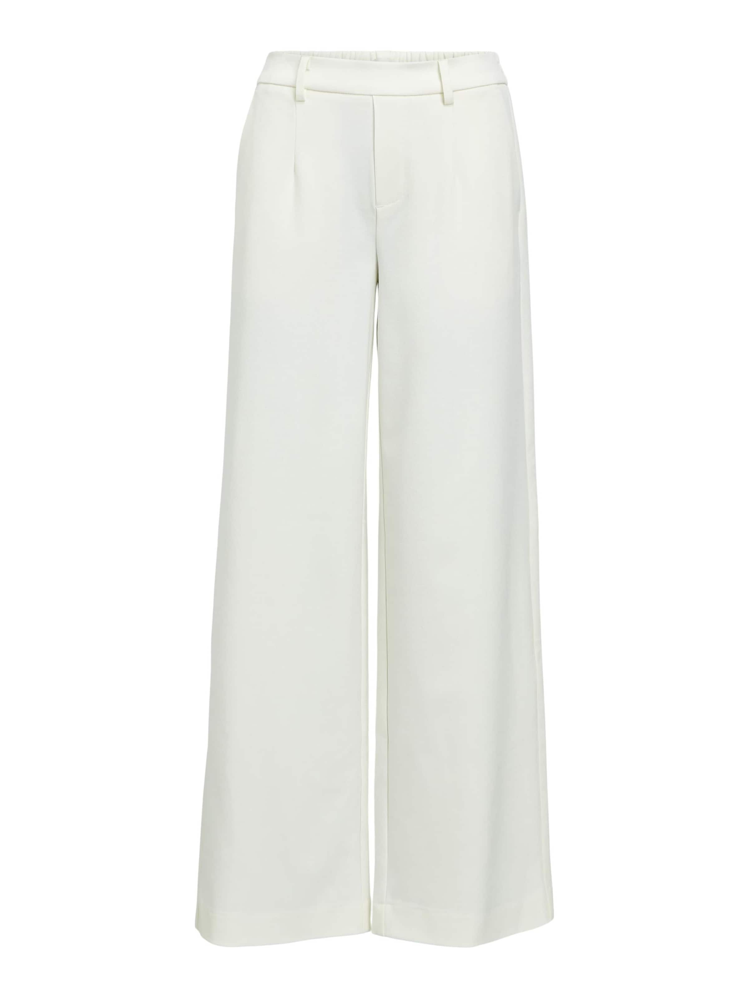 Wide leg Pantaloni 'Lisa' de la OBJECT pe alb: față