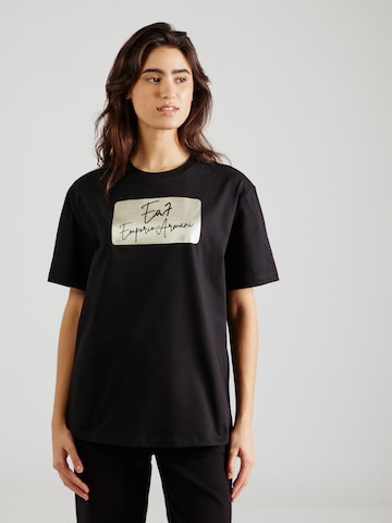 T-shirt EA7 Emporio Armani en noir : devant