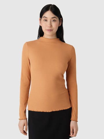 Les Lunes Shirt 'JUUNO' in Bruin: voorkant