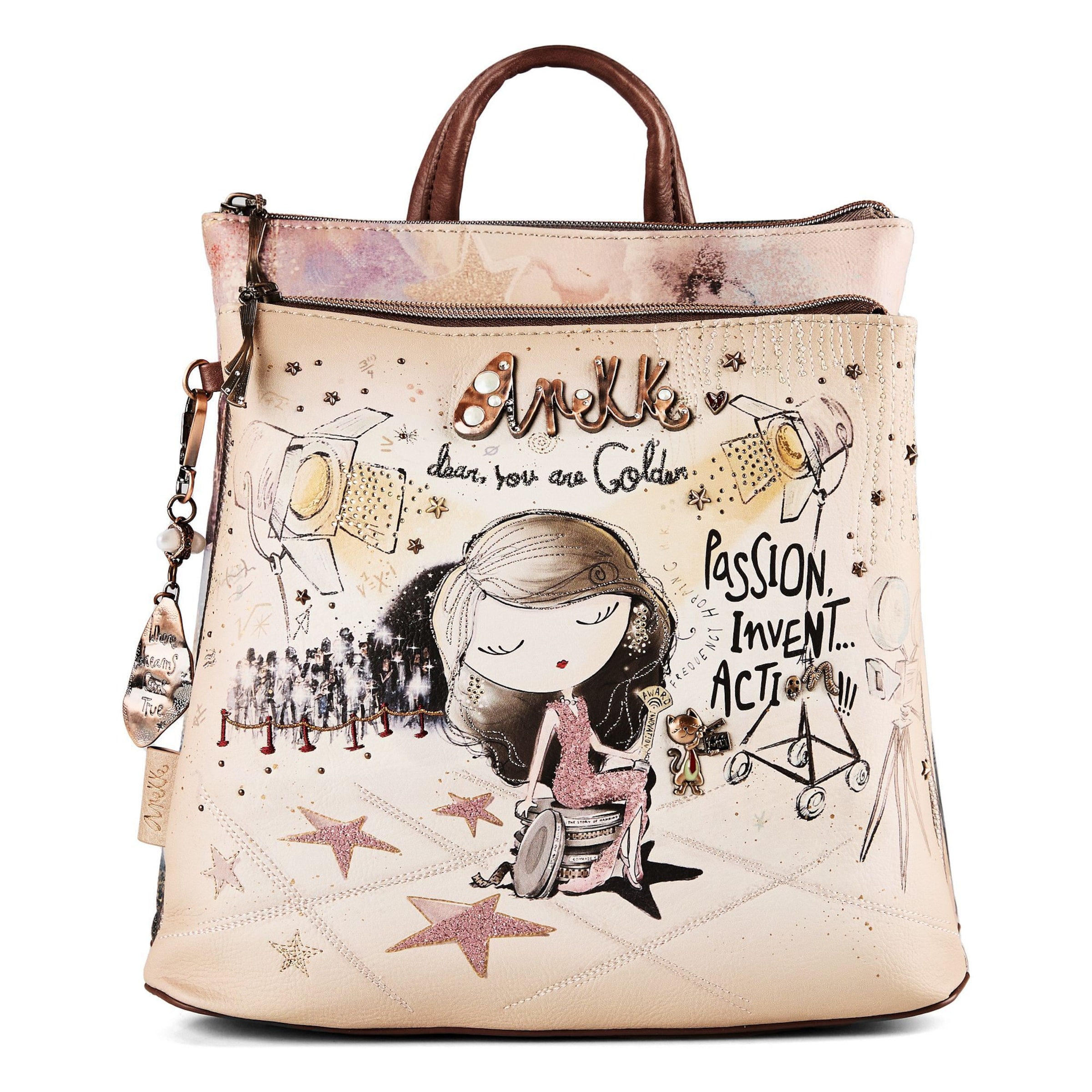Anekke Backpack 'Hollywood City' in Mixed colors: front