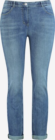 SAMOON Skinny Jeans 'Betty' in Blauw: voorkant