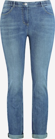 SAMOON Skinny Jeans 'Betty' in Blauw: voorkant