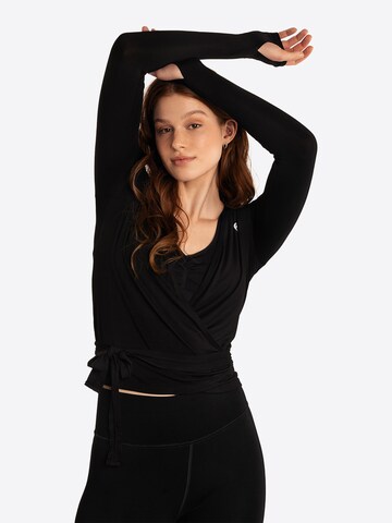 OCEANSAPART Sports Top 'Venice' in Black: front