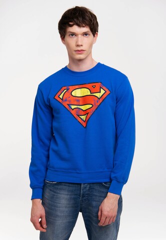 LOGOSHIRT Sweatshirt 'DC Comics' in Blue: front