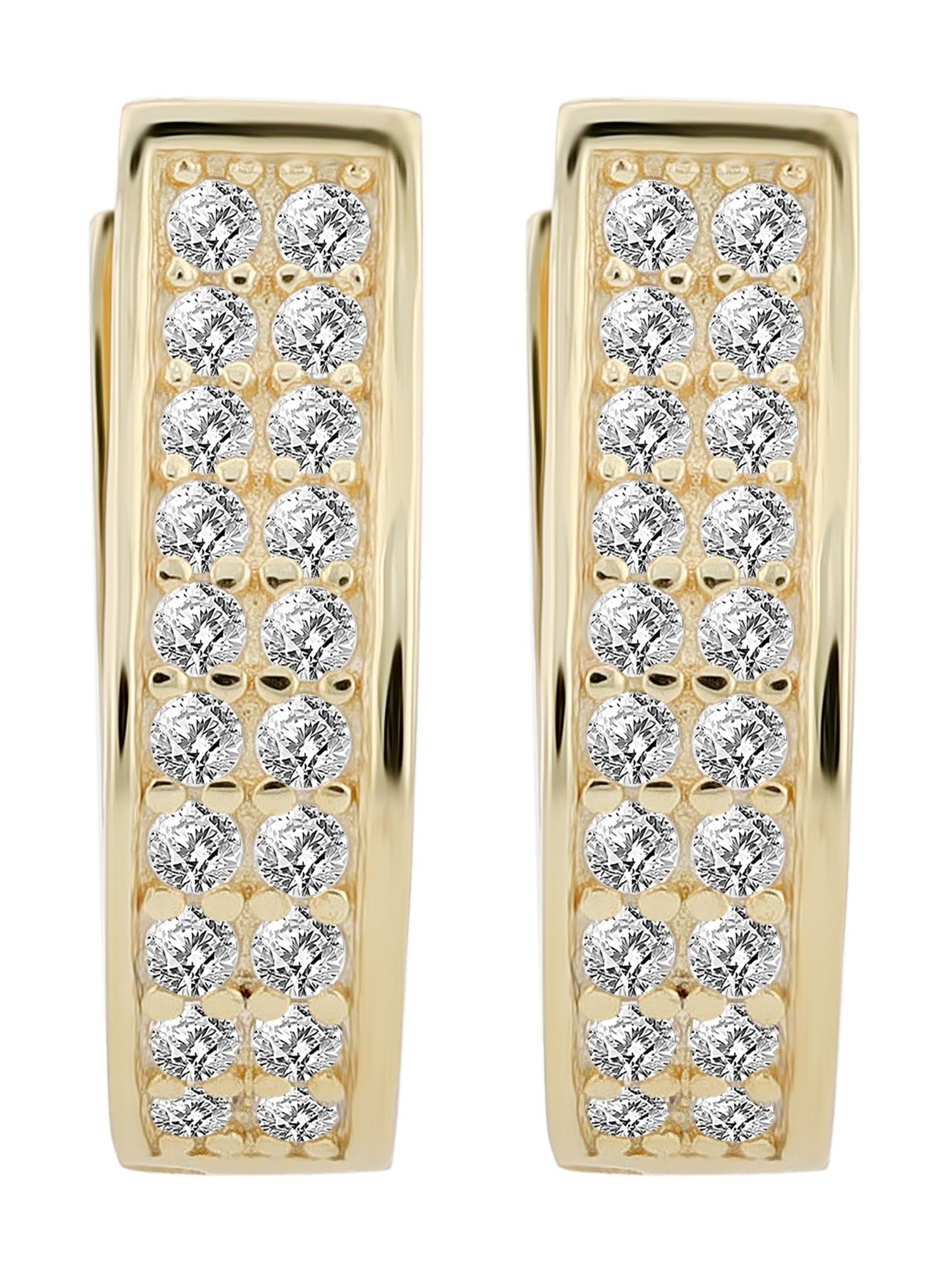 Akzent Earrings 'Yucca, 925 Sterlingsilber, langlebig' in Gold