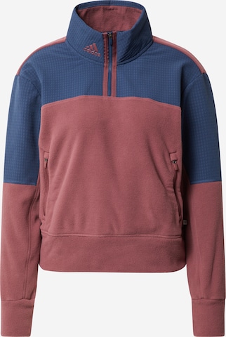 Pull-over de sport ADIDAS GOLF en rouge : devant