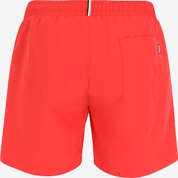 BOSS Black Board Shorts 'Dolphin' in Red