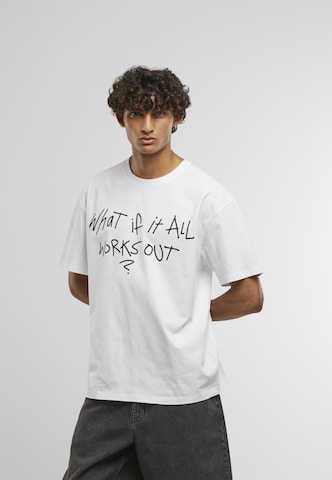 Mister Tee Shirt 'It All Works Out Wording' in Wit