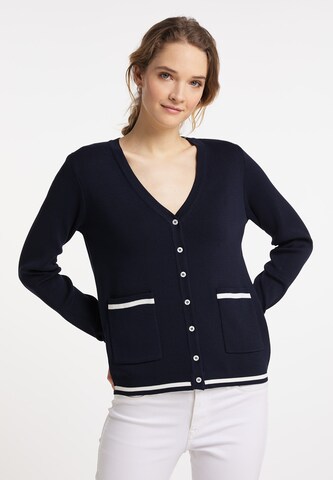 DreiMaster Maritim Gebreid vest in Blauw: voorkant