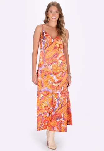 Robe 'Festival' IZIA en orange : devant