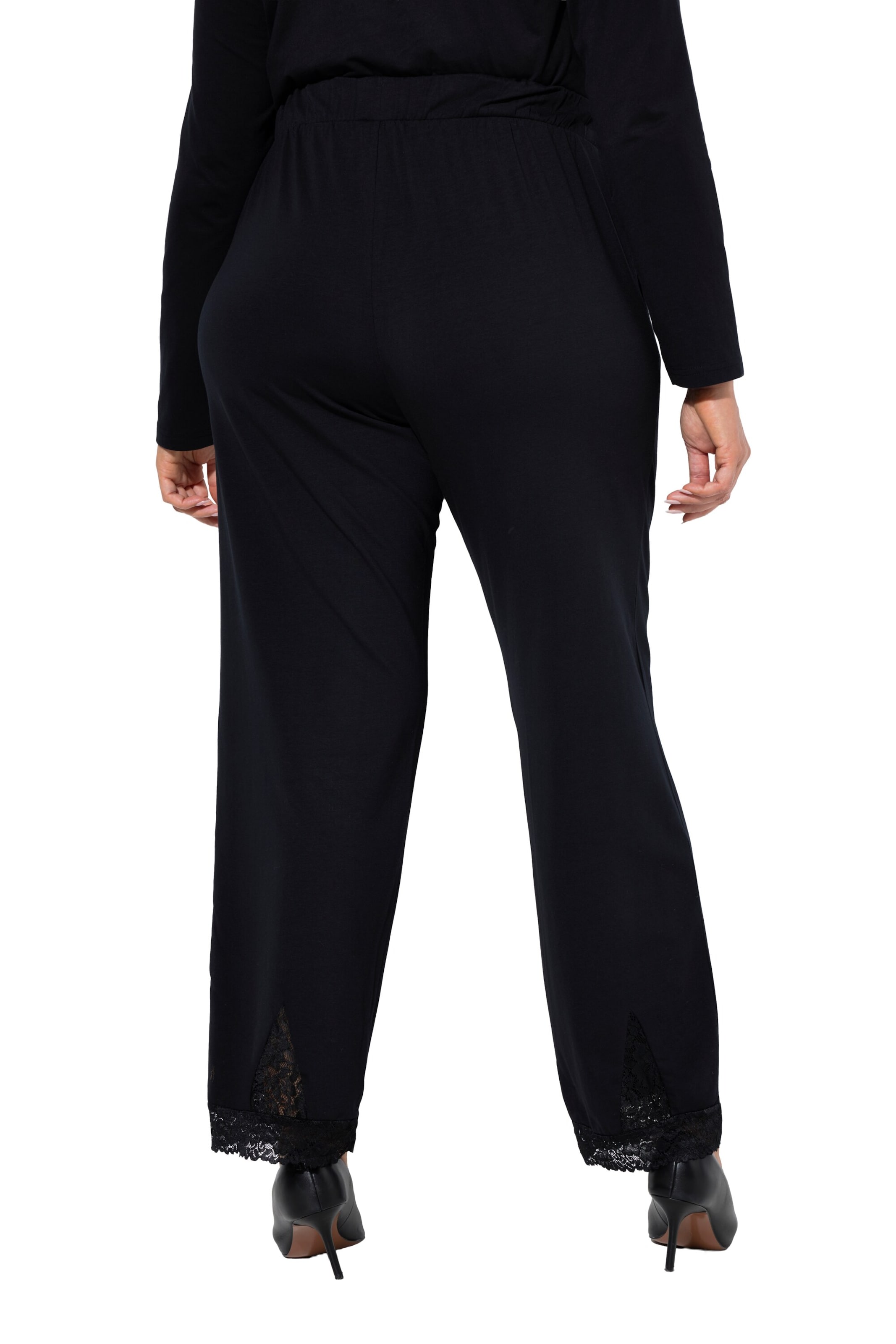 Ulla Popken Regular Broek in Zwart