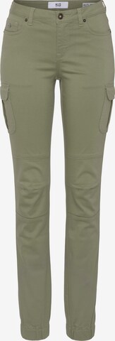 H.I.S Slim fit Cargo Pants in Green: front