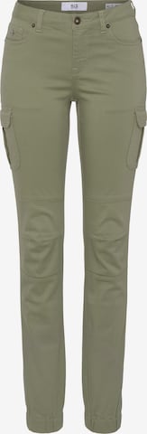 H.I.S Slim fit Cargo Pants in Green: front