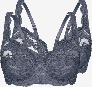 Triangle Soutien-gorge 'Classic Lace' sassa en gris : devant