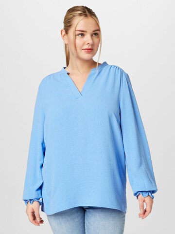 Camicia da donna 'METTA' di ONLY Carmakoma in blu: frontale