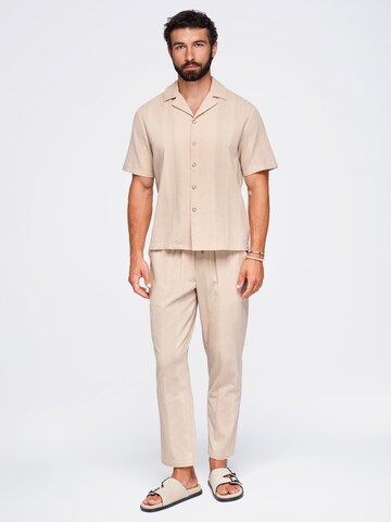 Ombre Regular fit Overhemd in Bruin: voorkant