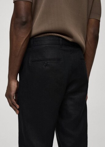 MANGO MAN Slim fit Chino Pants 'Oyster' in Black