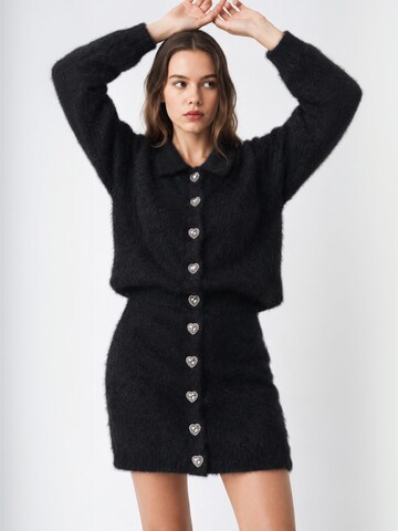 Crās Knit cardigan ' Elvirecras ' in Black: front