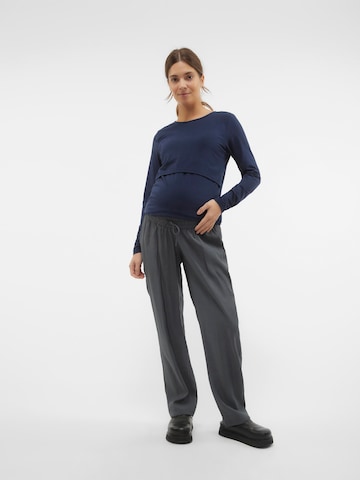 MAMALICIOUS Regular Trousers 'GWEN' in Grey