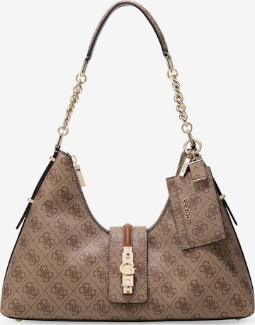 Borsa a spalla 'Yvonne' di GUESS in beige: frontale