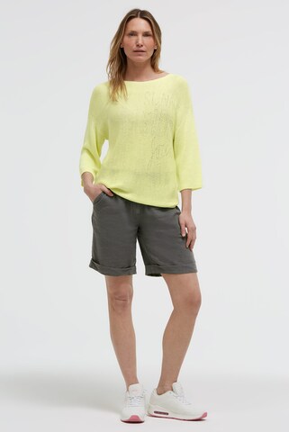 Soccx Pullover mit 3/4-Arm und Artwork in Gelb