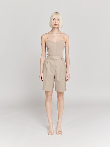 Casa Mara Regular Broek 'BEE' in Beige: voorkant