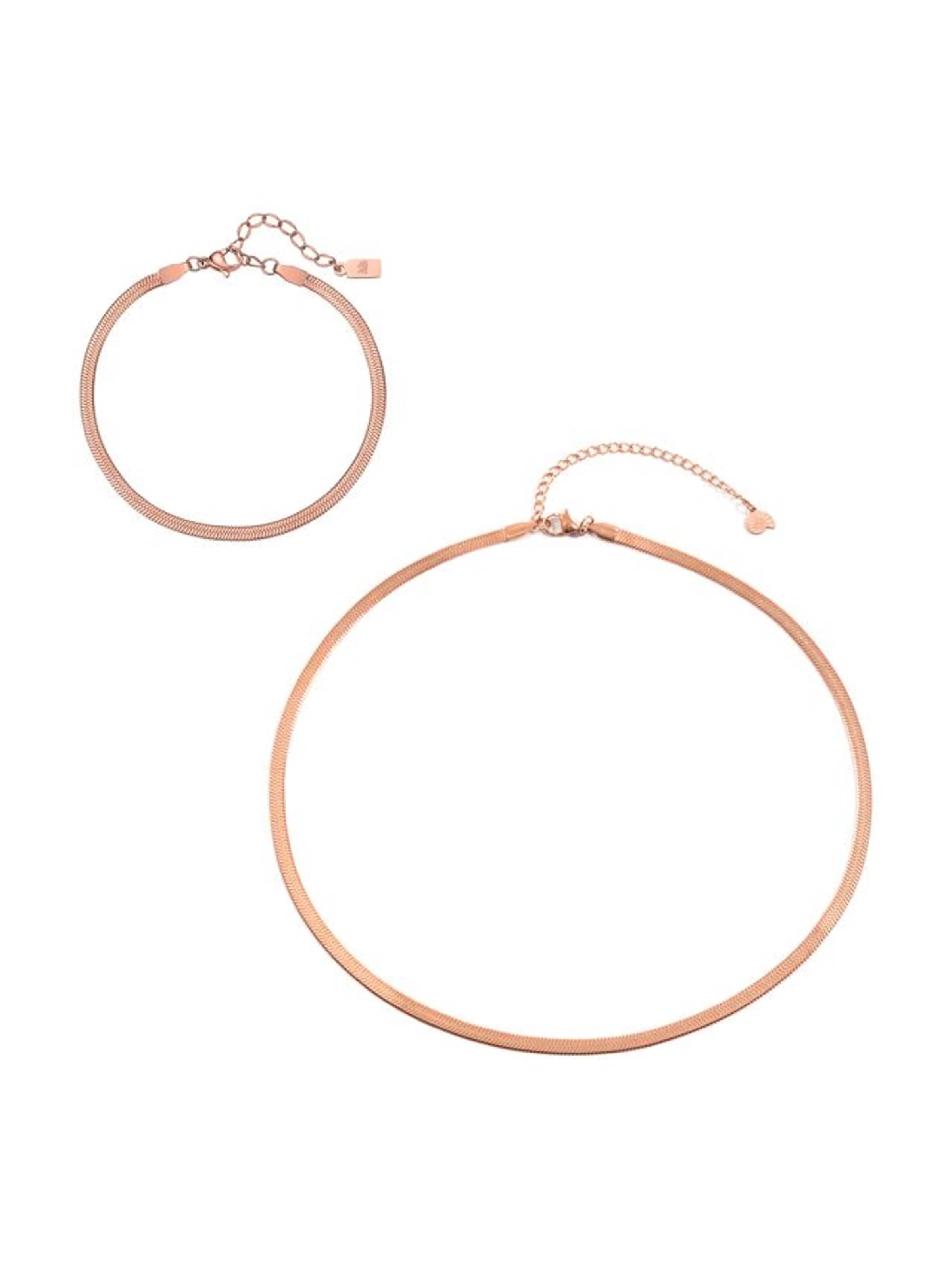 Hey Happiness Jewelry set 'Urban Snake' in Gold: front