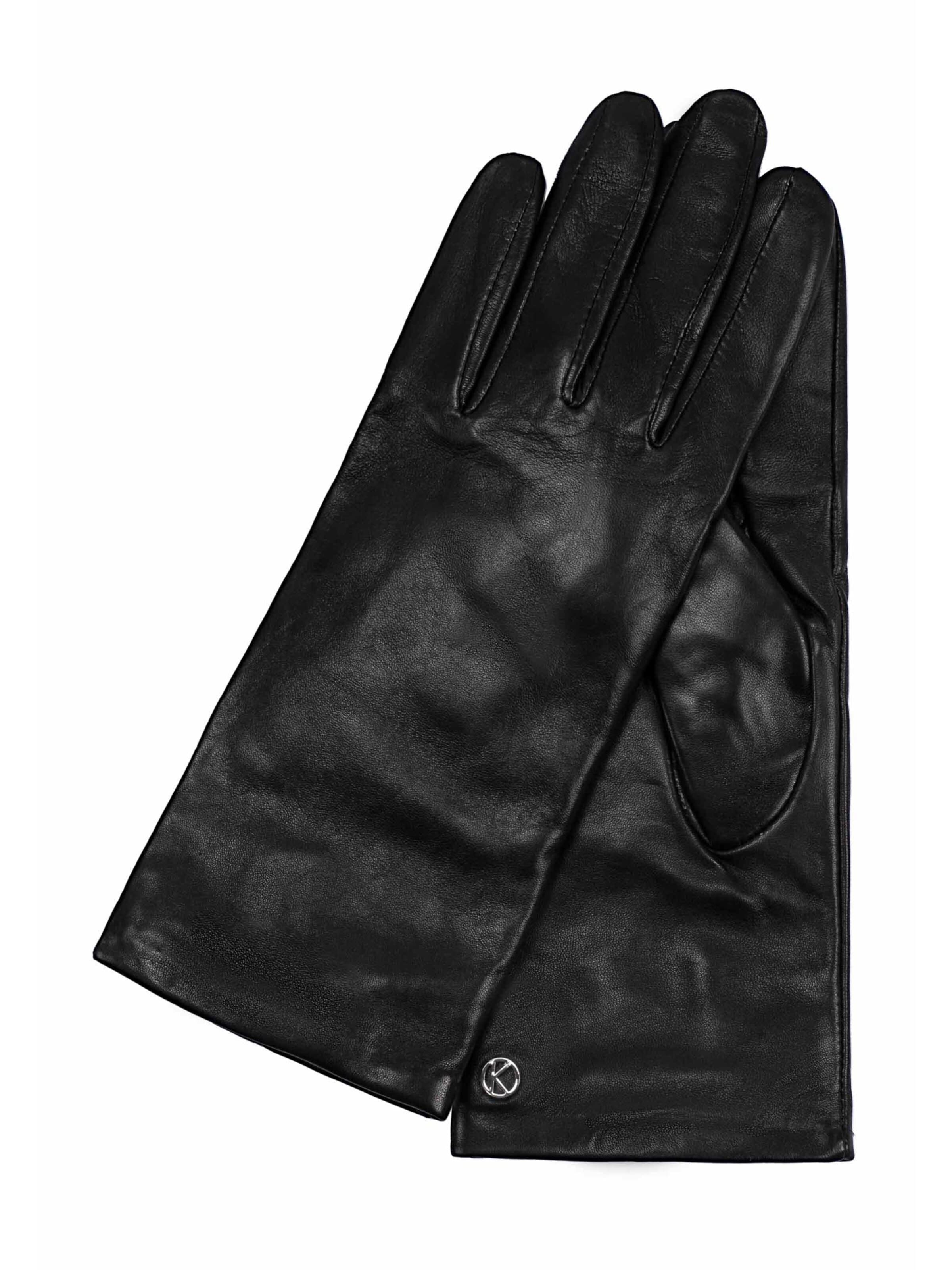 KESSLER Full Finger Gloves in Black: front