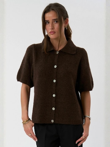 TEESHOPPEN Sweater ' Alba ' in Brown: front