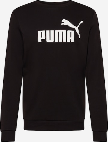 PUMA Athletic Sweatshirt 'Ess' in Black: front