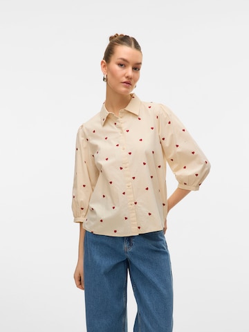 VERO MODA Μπλούζα 'VMFEAT' σε μπεζ: μπροστά