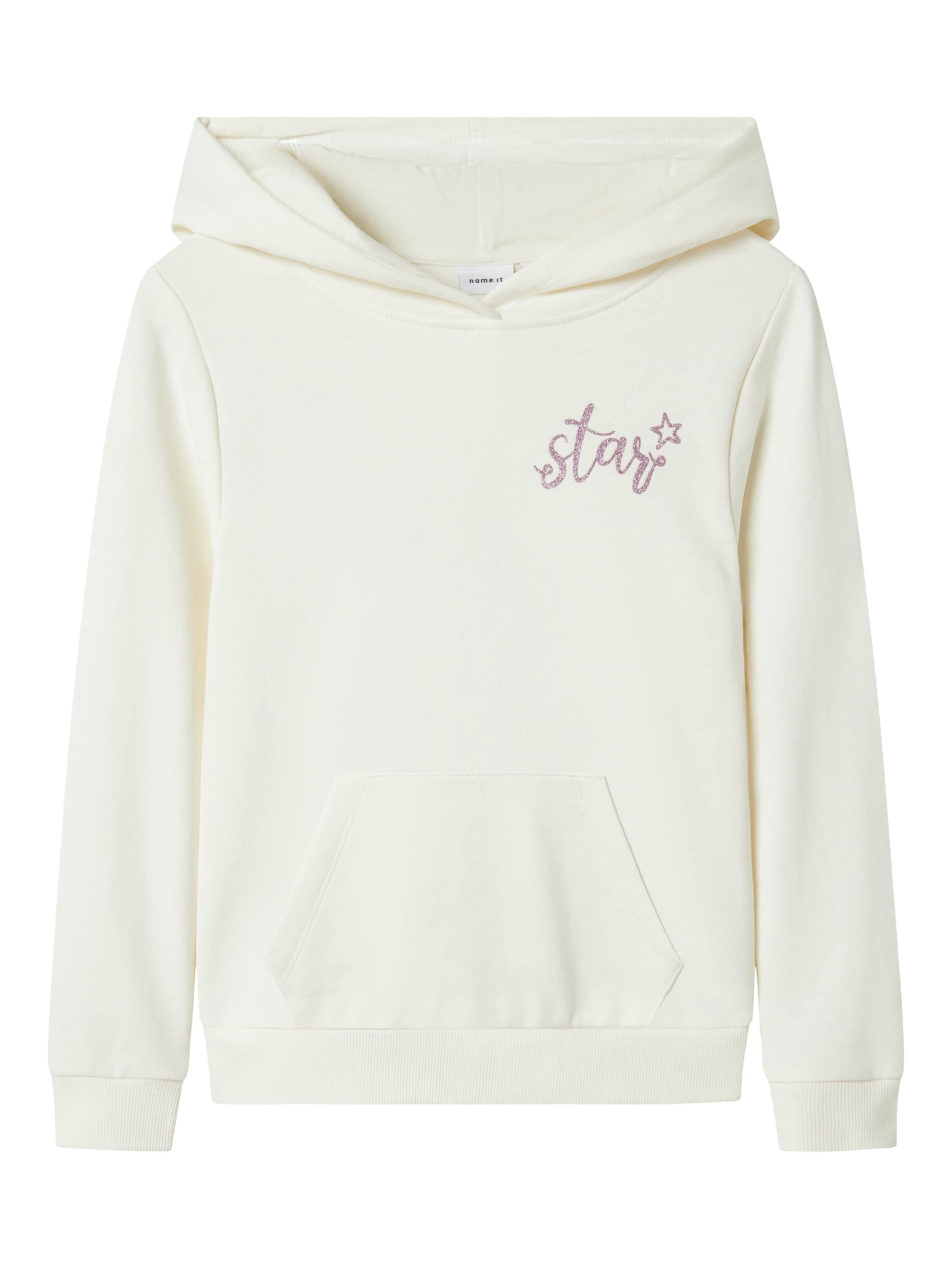 NAME IT Sweatshirt 'NKFNICA' in White: front