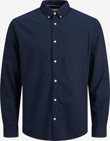 JACK & JONES Button Up Shirt 'JJEOxford' in Blue: front