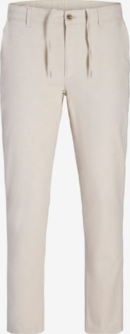 JACK & JONES regular Lærredsbukser 'JPSTOllie' i grå: forside