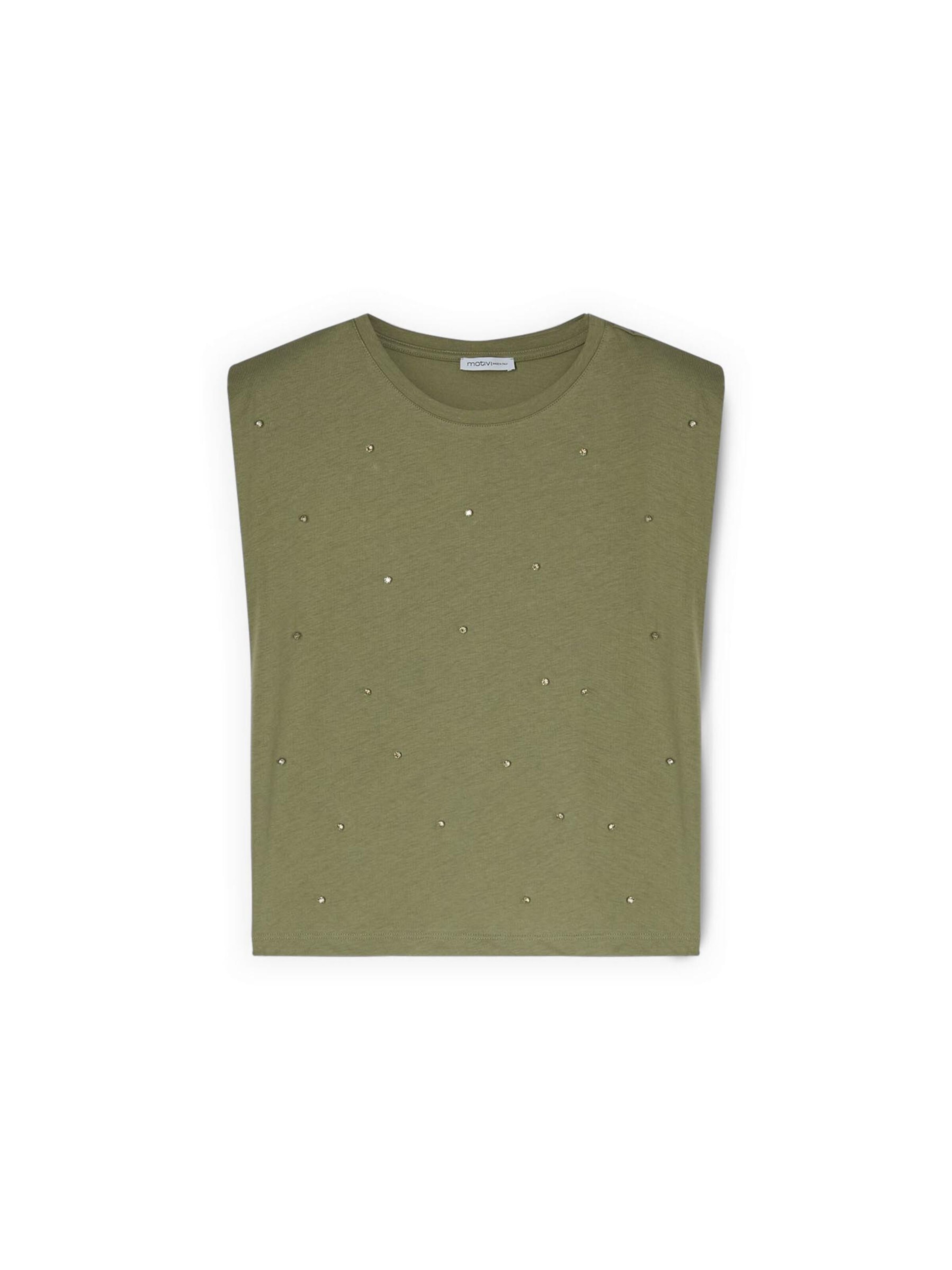 T-shirt MOTIVI en vert : devant