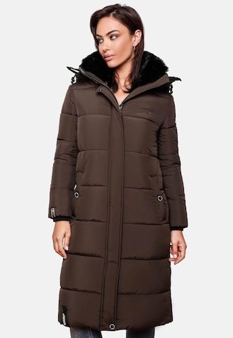 Manteau d’hiver MARIKOO en marron : devant