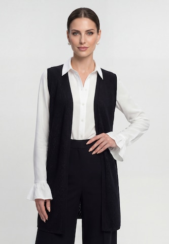 usha BLACK LABEL - Colete de malha 'Classic' em preto: frente