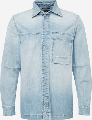 G-Star RAW Regular fit Button Up Shirt in Blue: front