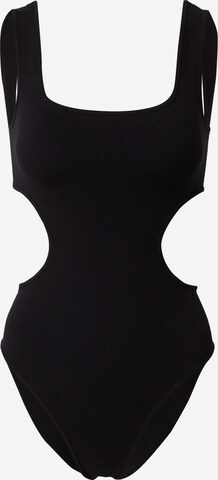 WEEKDAY Shirt bodysuit 'Liria' in Black: front