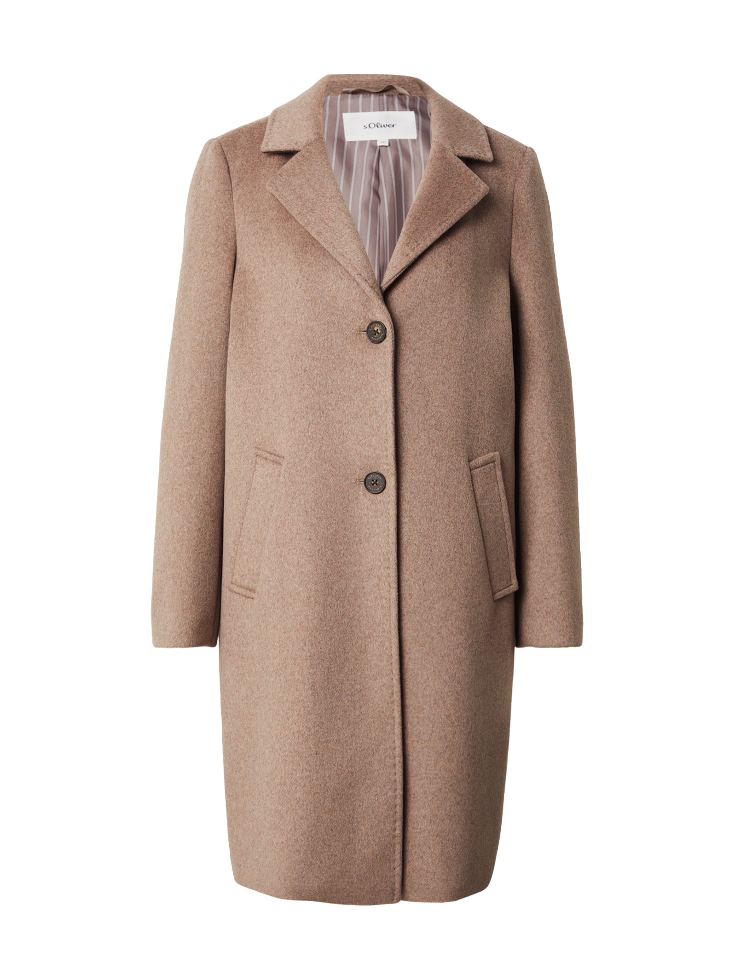 Cappotto di mezza stagione di s.Oliver in marrone: frontale