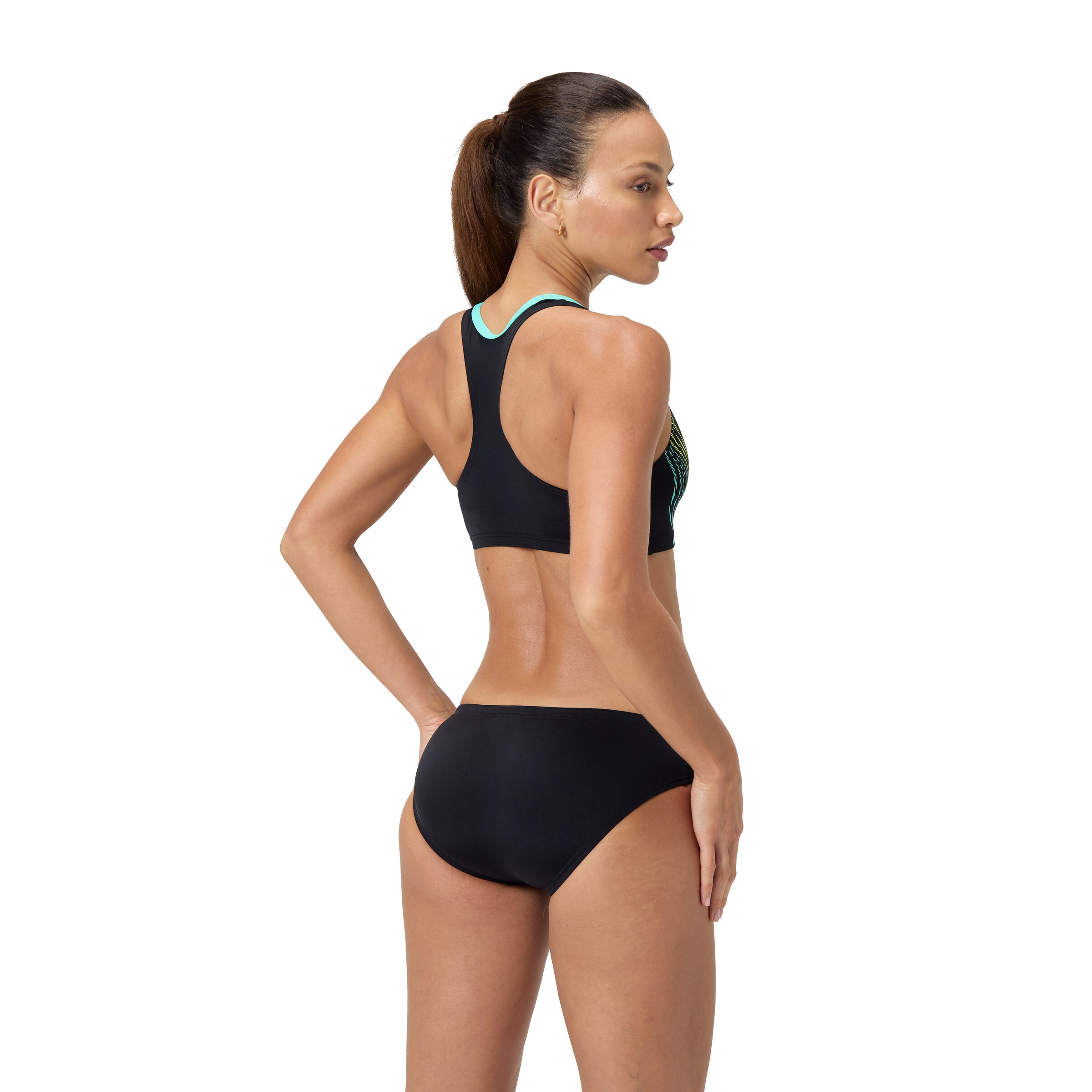 SPEEDO Bralette Sports Bikini in Black