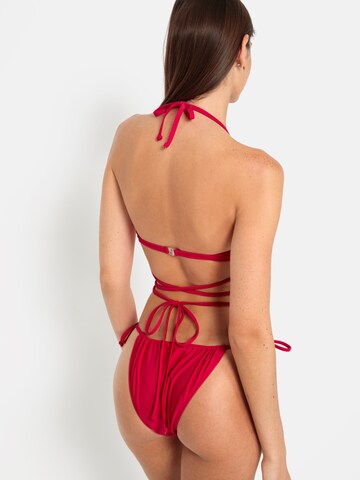 LSCN by LASCANA - Triángulo Top de bikini 'Gina' en rosa: atrás