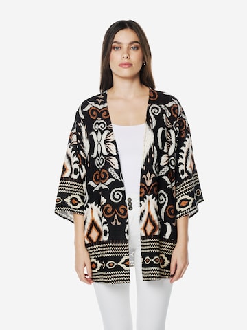 Kimono di KOROSHI in nero: frontale