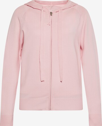 usha BLUE LABEL Zip-Up Hoodie 'BLUE LABEL' in Pink: front