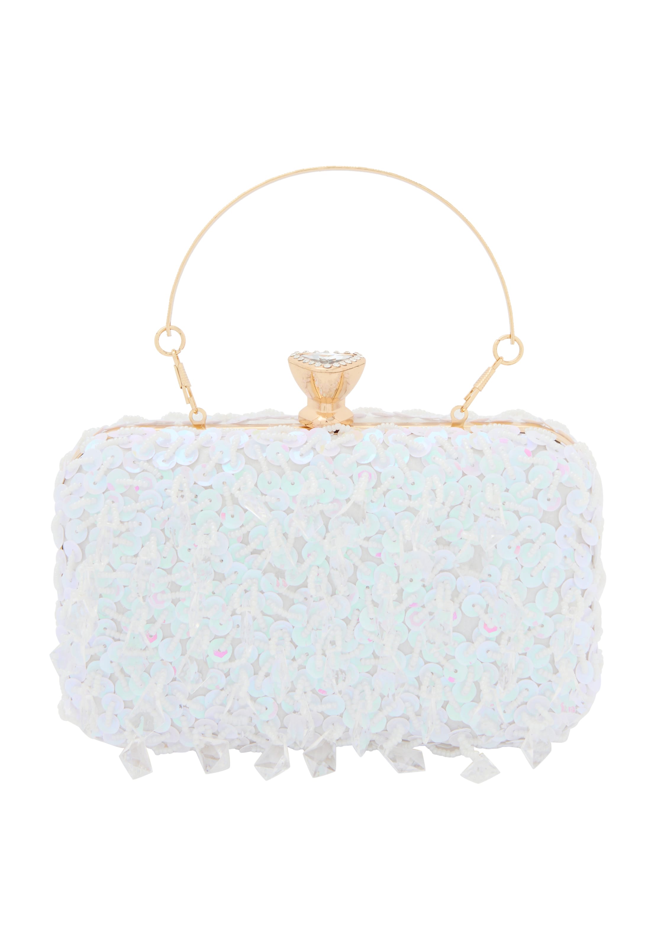 faina Listová kabelka - Biela: predná strana