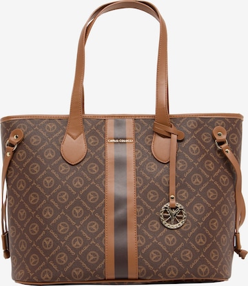 Carlo Colucci Shopper 'Eccli' in Brown: front