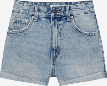 Coupe slim Jean Pull&Bear en bleu : devant