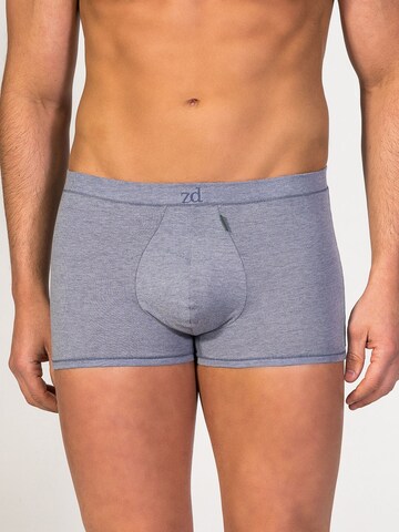 zd ZERO DEFECTS - Calzoncillo boxer 'Ikaria Trunk' en azul: frente