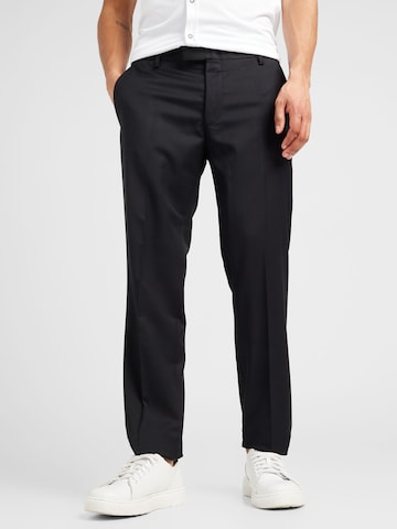 JOOP! Regular Trousers with creases '34Blayr' in Black: front